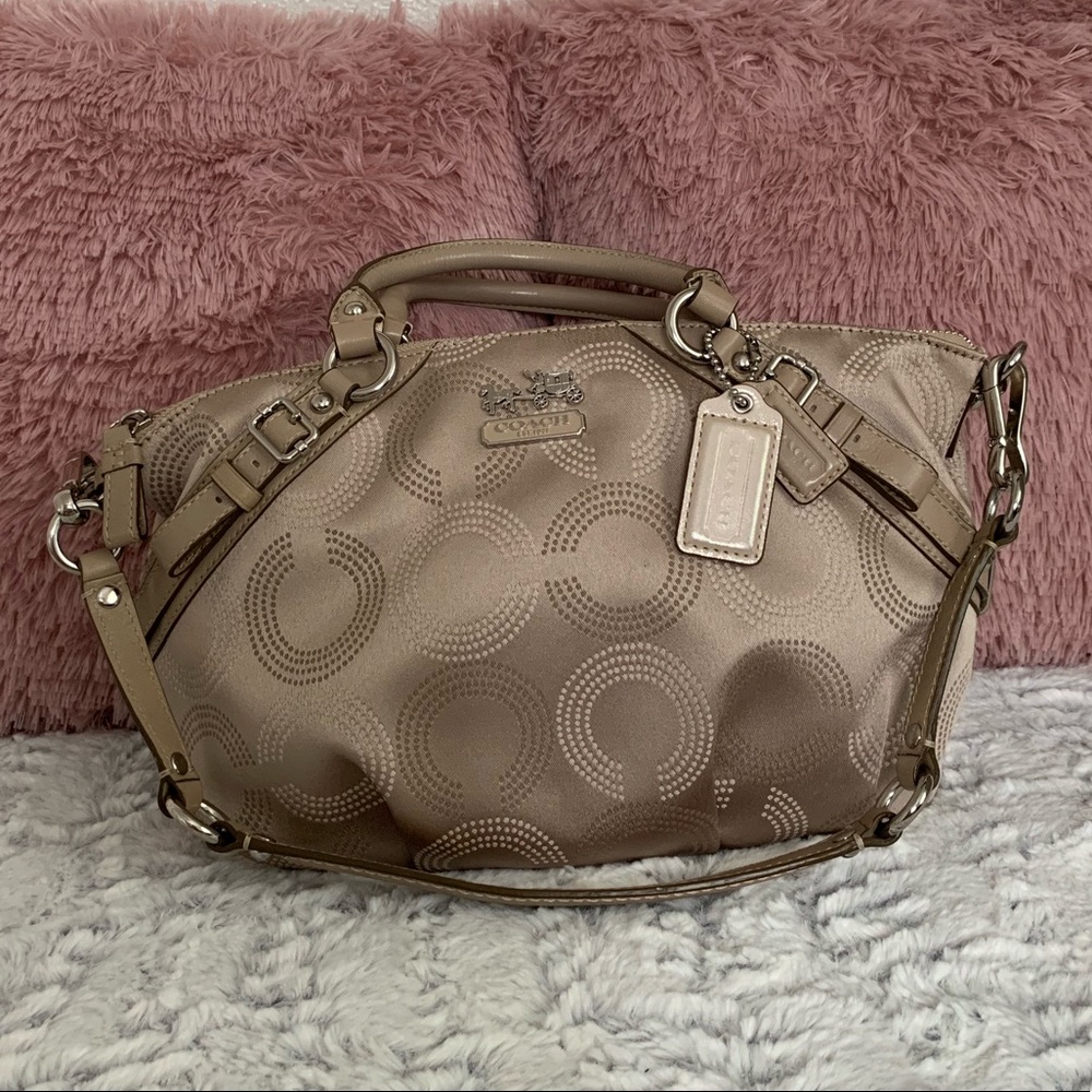 LIKE NEW✨Coach taupe Sophia satchel - Picture 1 of 8